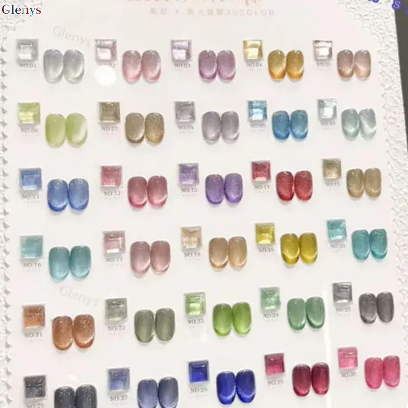 Glenys 30 colores esmalte de uñas Gel todo en red Popular gel de remojo tarjeta de Color UV LED salón de uñas Nail Art Clearcoat Set 15ml