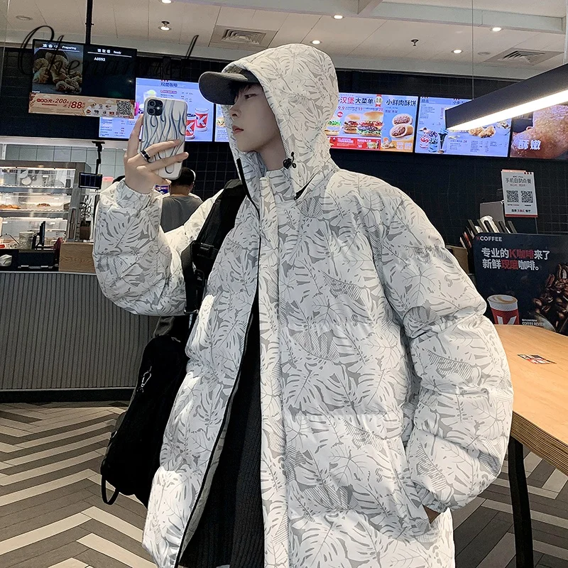 단색 아우터 남성 의류 남성 파카 따뜻한 기본 스타일 캐주얼 재킷 남성 방풍 두꺼운 겨울 코트 패딩 재킷