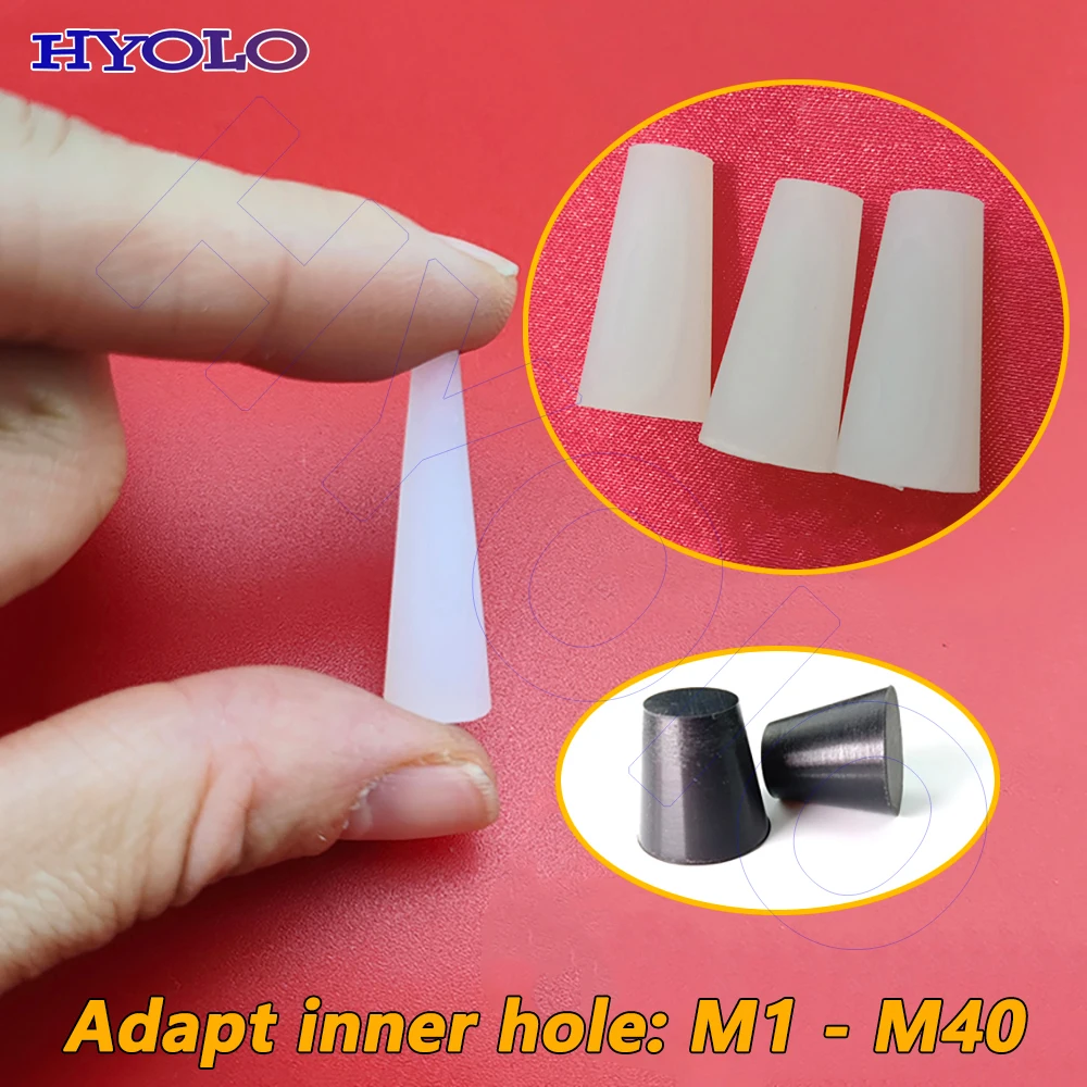 

M1 - M40 Sealing Plugs Silicone Rubber Conical Stopper Tapered HIGH TEMP Rubber Plug Shielding Protection for Spraying