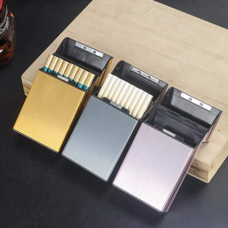 

Creative portable veneer flip cover for cigarette boxes, high-quality cigarette box metal pressure resistant and moisture-proof
