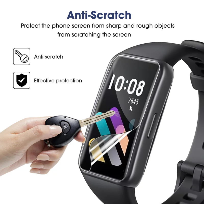 Soft Hydrogel Protective Film For Huawei Band 8 7 6 Pro Smartwatch Full Screen Protector For Huawei Honor Band 6 5 4 3 Not Glass