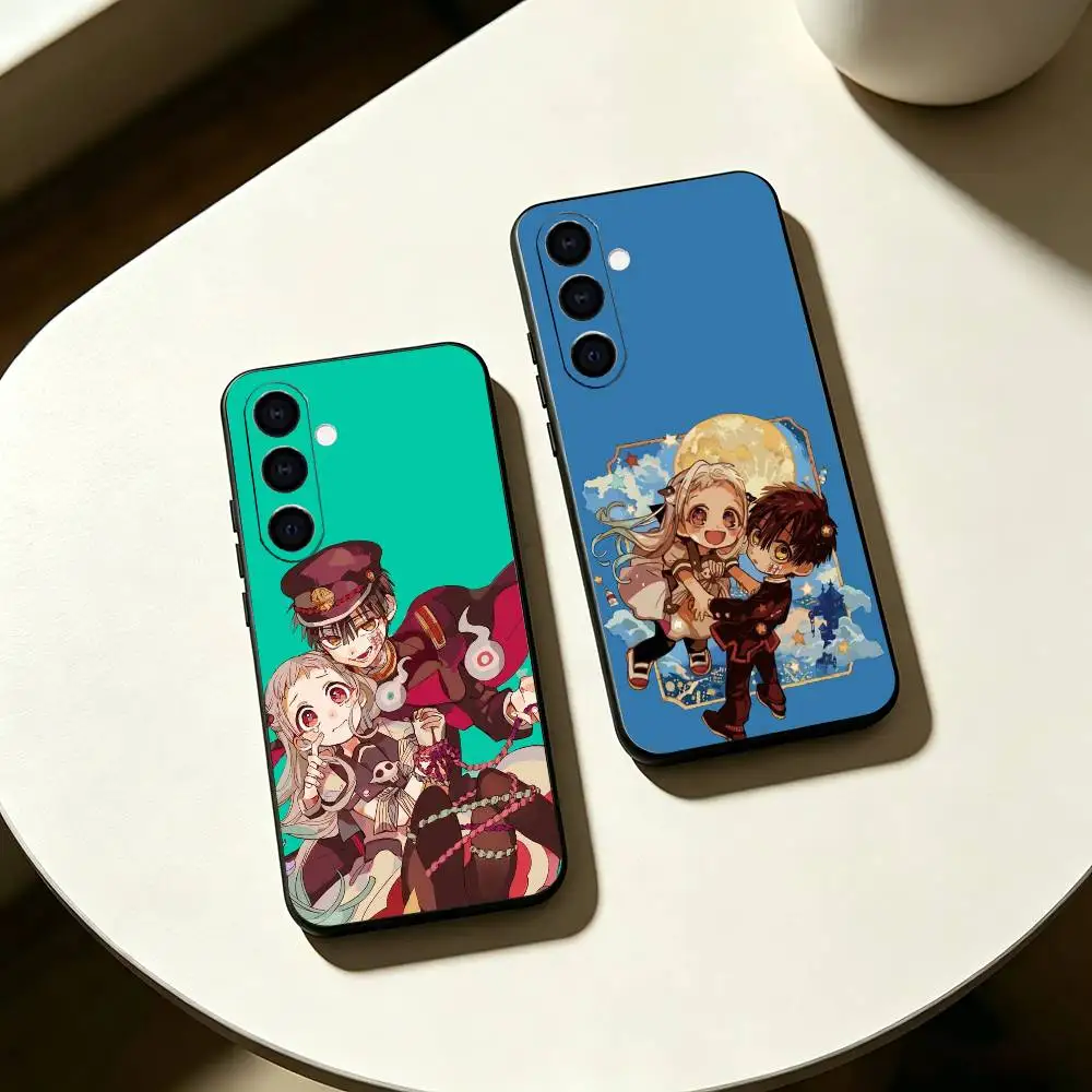 Fantasy Anime T-Toilet-Bound Hanako-kun Phone Case Black Silicone Soft For Samsung Galaxy A73,A72,A71,A70,A53,A52,A51