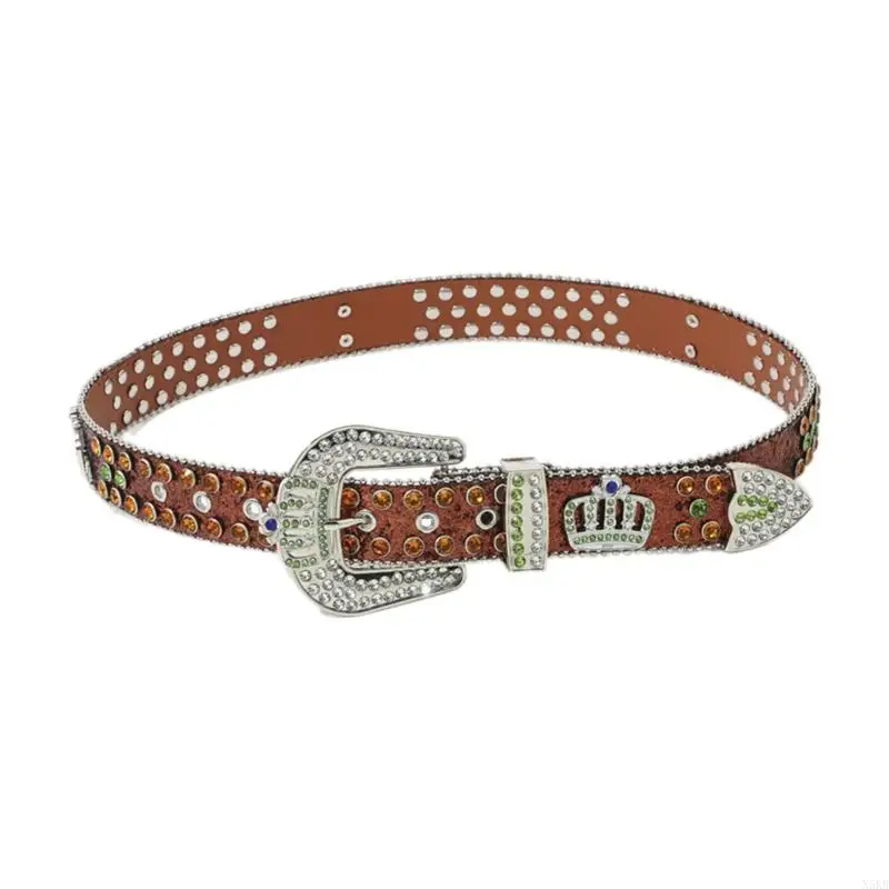 

N5KB Пычанка пряжка ремня y2k punk storstone pu Faux Leather