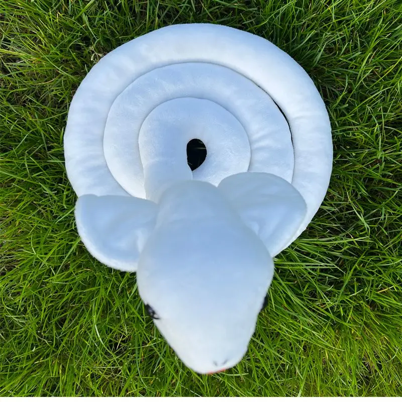 grote creatieve pluche hoge kwaliteit witte cosplay slang speelgoed cadeau ongeveer 22 cm