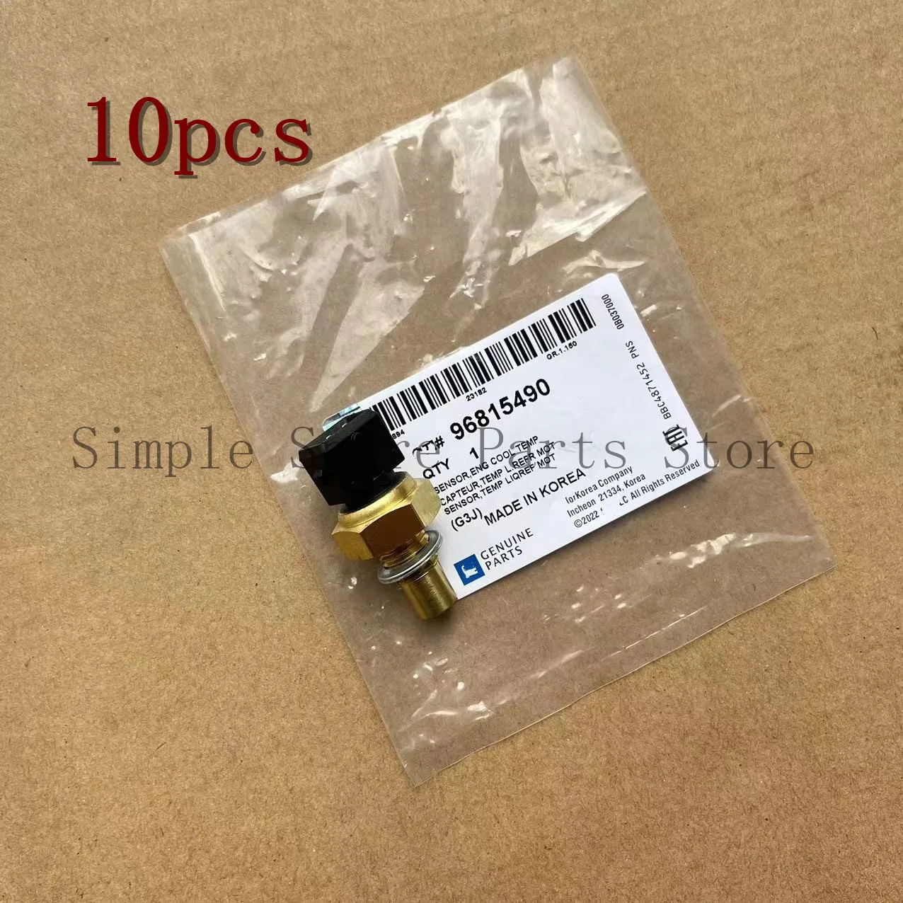 10 PCS 96815490 Water Coolant Temperature Sensor For Chevrolet Aveo Daewoo Rezzo Matiz Kalos Nubira Opel Renault Volvo 96253551