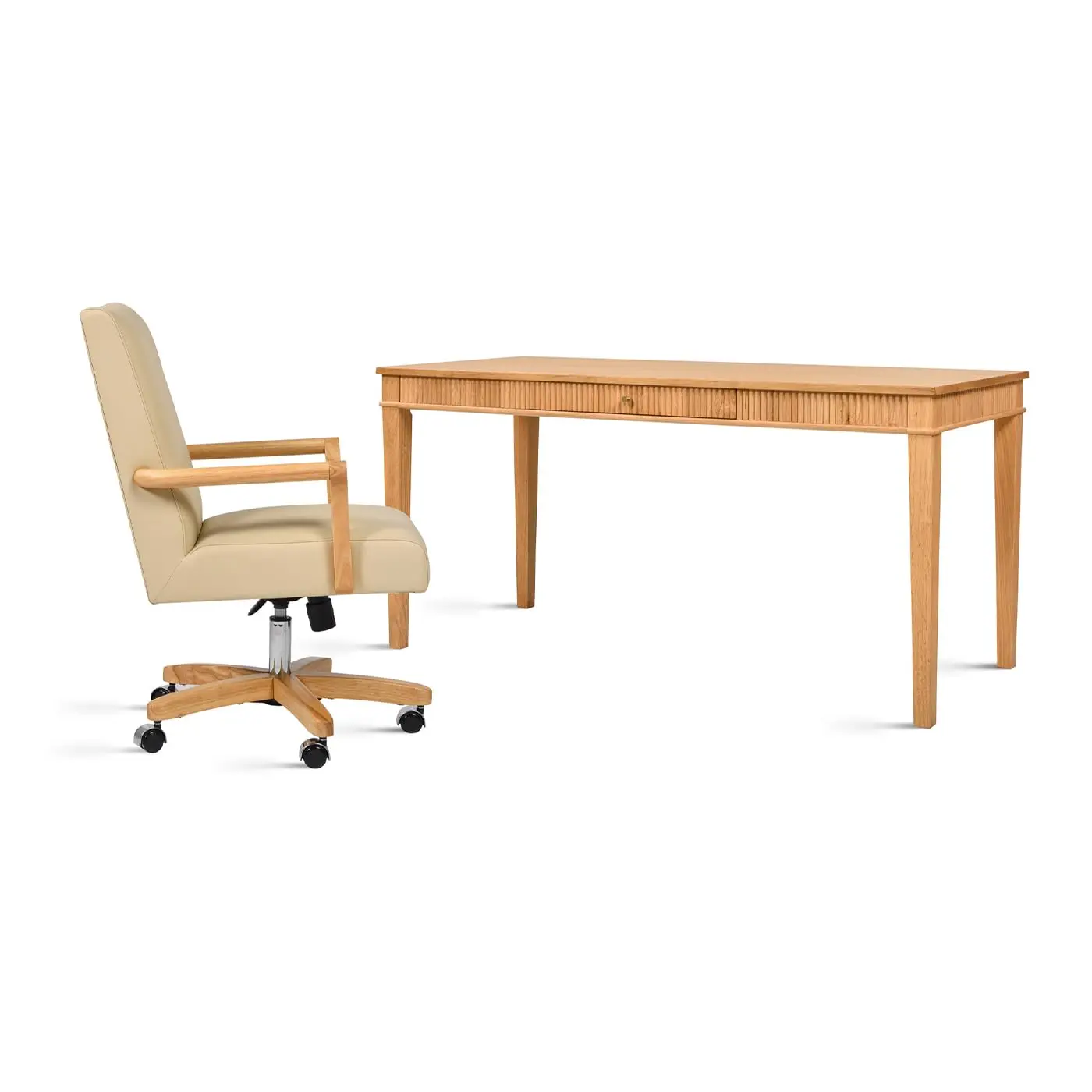 

Modern Farmhouse 2-Piece Writing Desk & Executive Chair Set Home Office Furniture, Customized