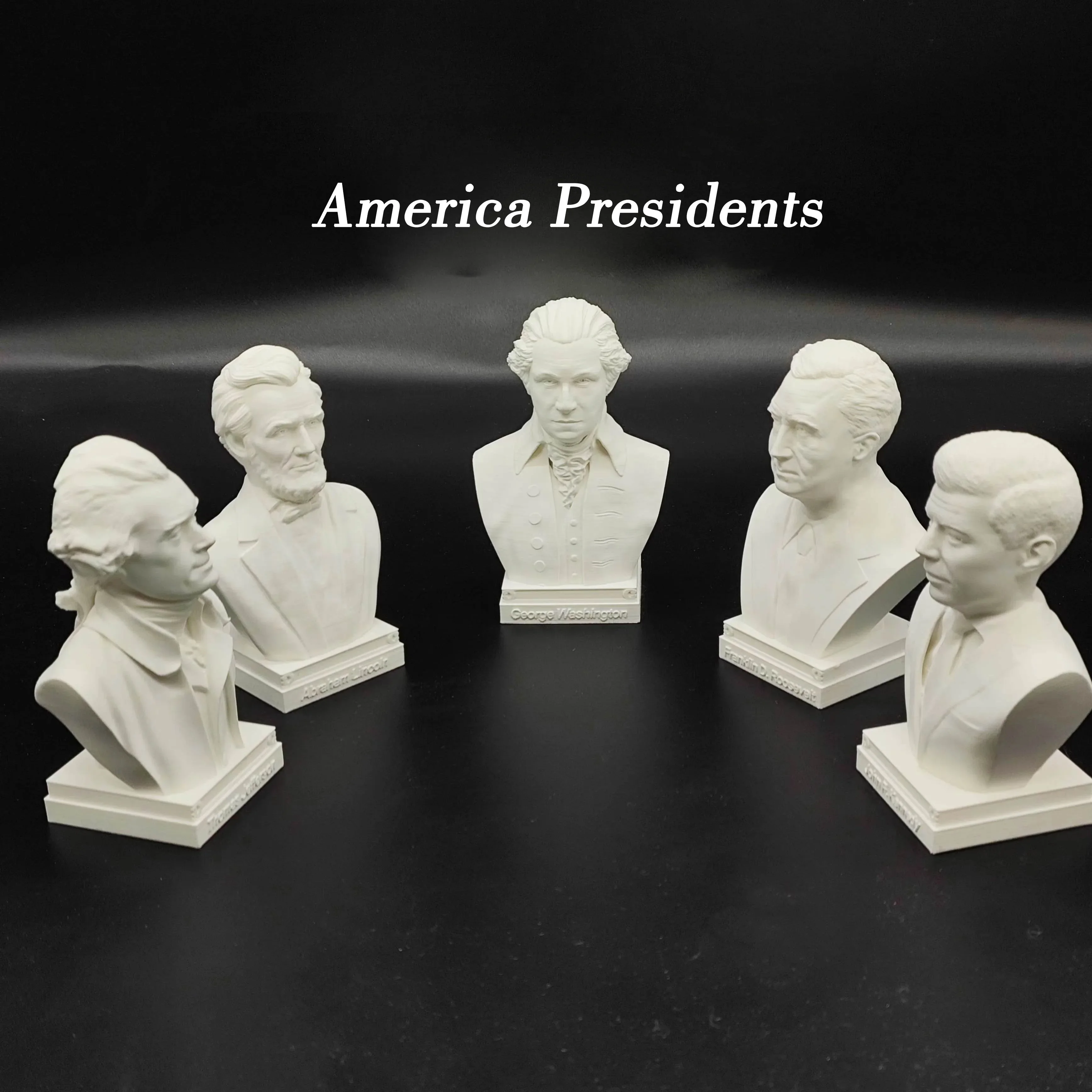 Washington, Jefferson, Lincoln, Roosevelt, Kennedy, President imitation plaster ornaments statue plastic model decorations