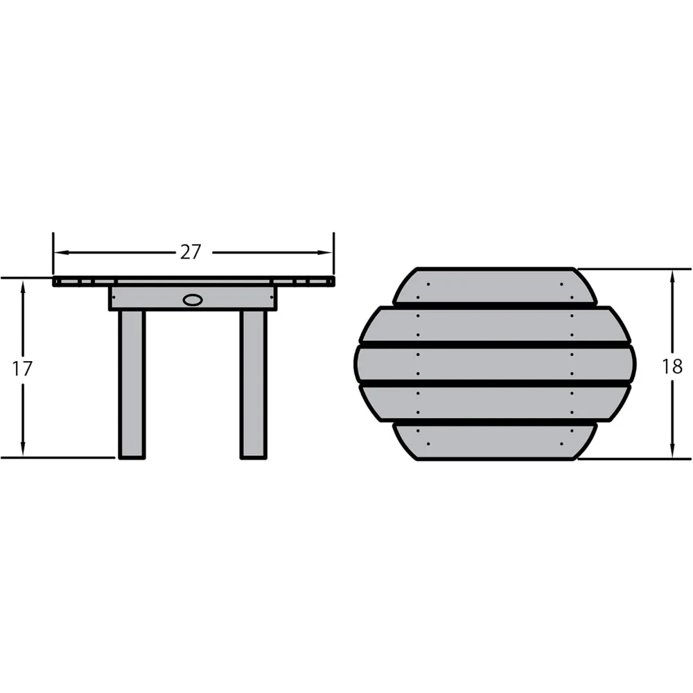 Table d'appoint classique Westport, teck côtier