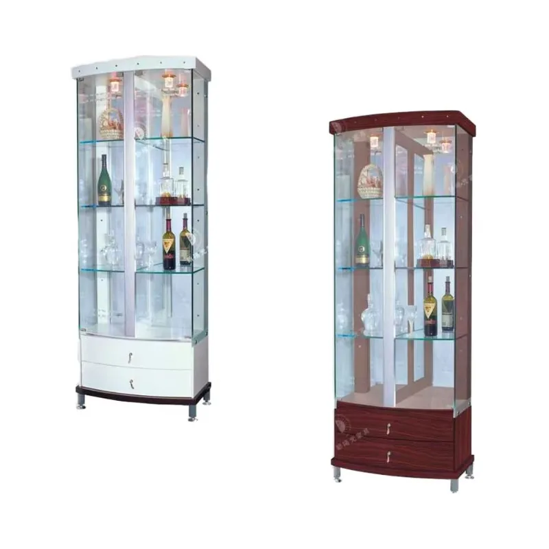 Leuchtdioden-Vitrine aus Glas und Schrank für Zuhause – Schlafzimmer, Nachttisch, Wohnzimmer, Weinschrank und Esszimmer, einfache Kunst
