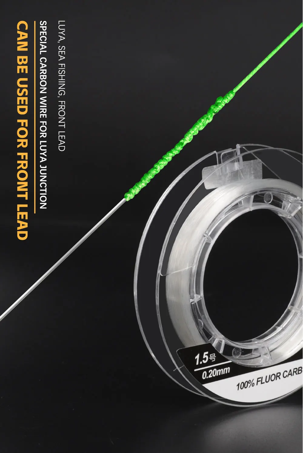 NGB Angelschnur 50M 100% Fluorocarbon Angelschnüre 5,5-62,7LB Kohlefaser-Vorfachschnur Fliegenschnur Schnell Sinkende Karpfenschnur – Detail 8