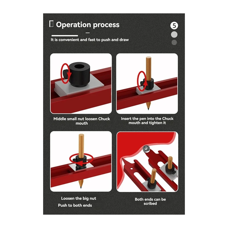 BAAG-Regla de trazado de perfil, medidor de contorno, herramienta de trazado, portalápices ajustable, medición de esquina de borde de carpintería