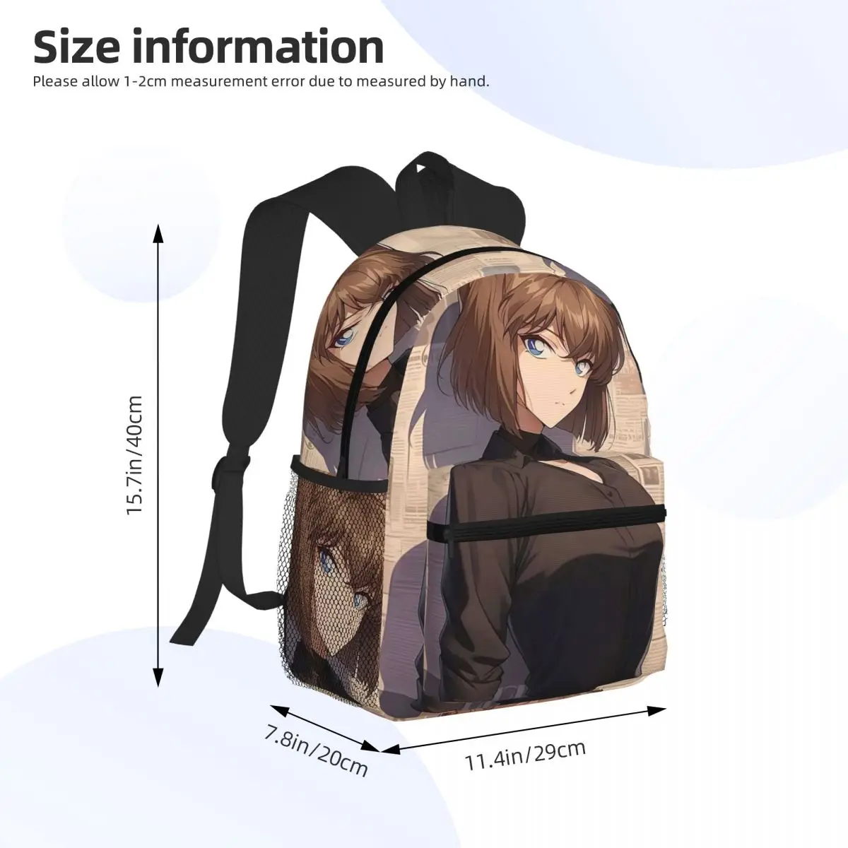 حقيبة ظهر للطلاب من Ai Haibara Detective Conan Anime حقيبة مدرسية للمشي لمسافات طويلة والسفر حقيبة نهارية للرجال والنساء حقيبة كتب عصرية حقائب كتف #2