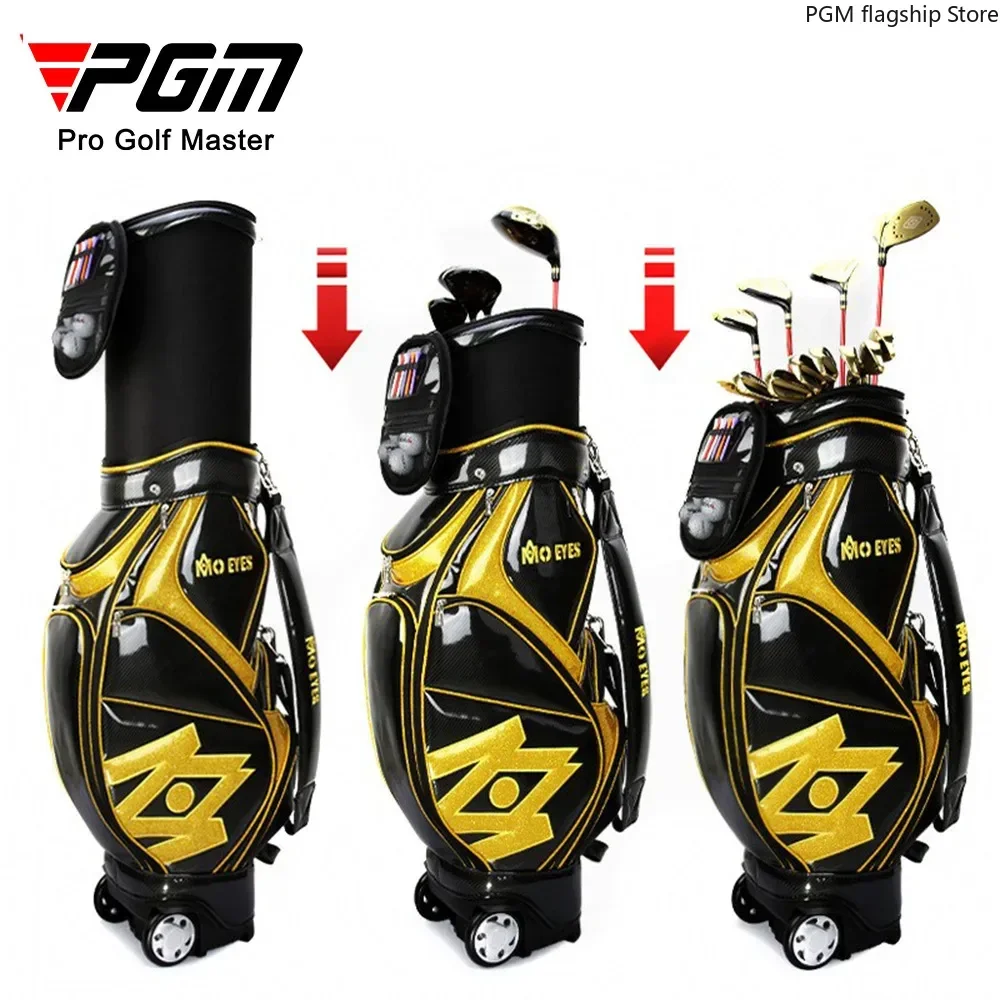 PGM-impermeável PU Golf Bag, companhia aérea verificado Club Bag, Soft Ball Cap, Crystal, QB058, Novo