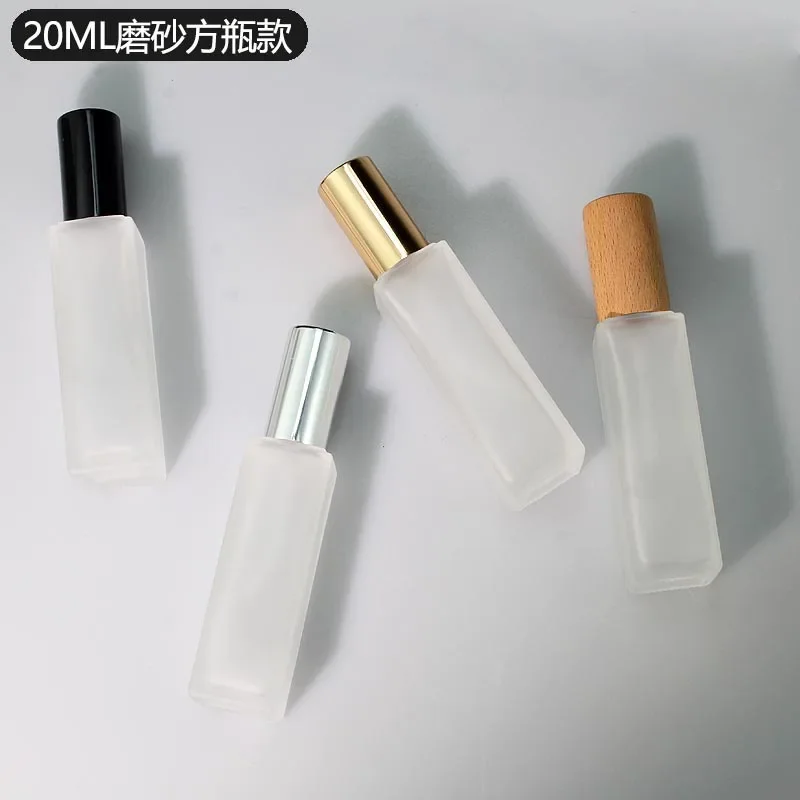Frasco de spray de vidro grosso 5ml/10ml/15ml, frasco de teste de perfume transparente fosco, design à prova de vazamento, embalagem cosmética diy