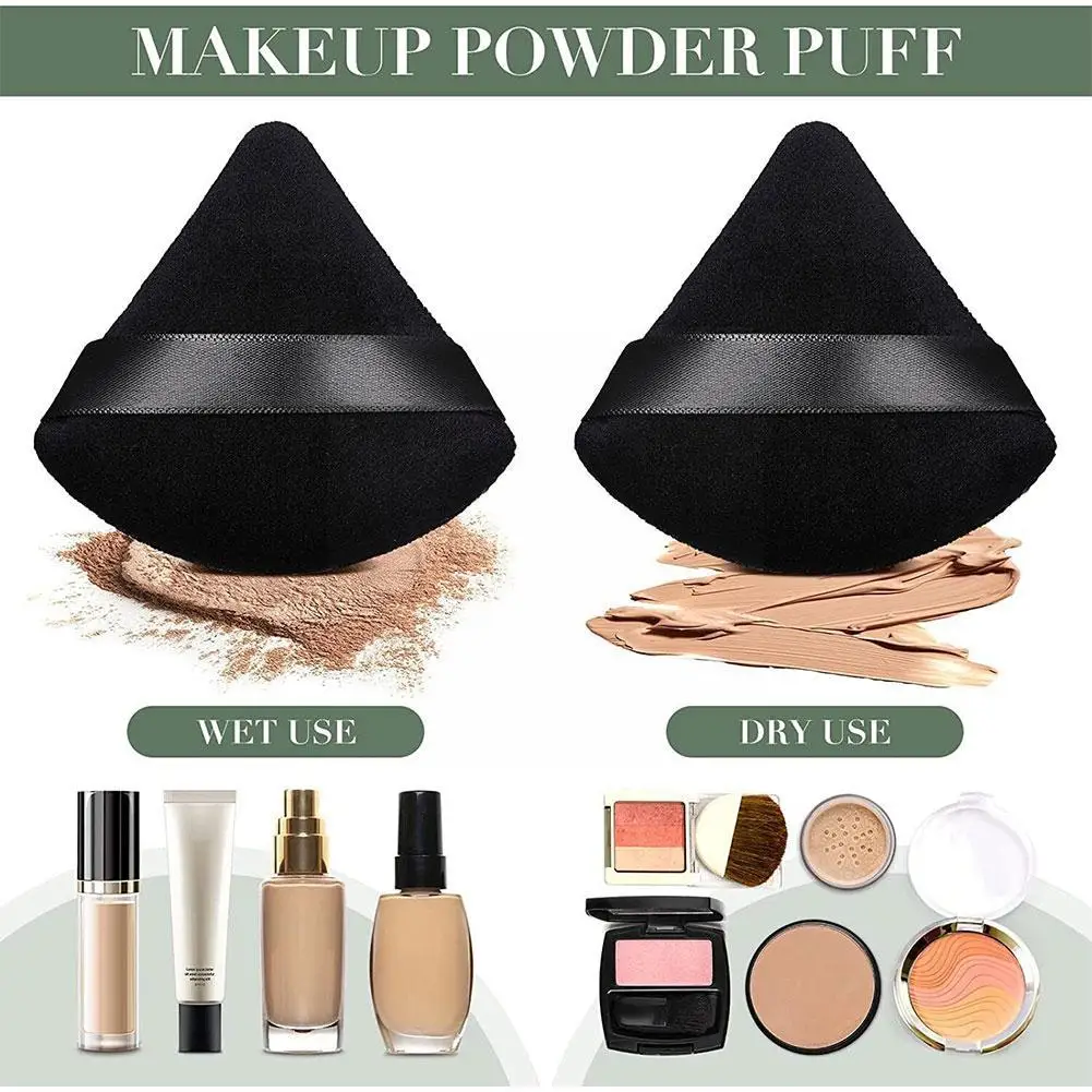 Dreieck Puder quaste flauschig trocken Puder quaste Fan Puder Werkzeug Make-up wasch bar Make-up tragbare Schwamm Make-up Puder quaste