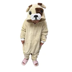 Children Onesies Pekingese Dog Kids Kigurumi Pajamas For Girls Boys Pijamas Flannel Cartoon Bodysuit Birthday Cosplay Costume