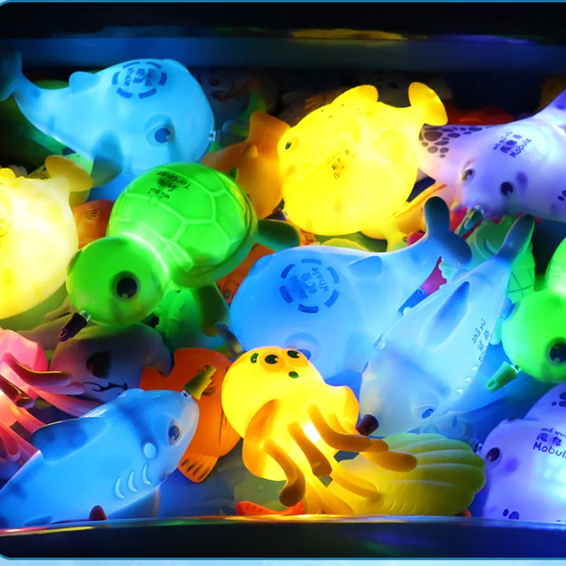 Children's fishing toys magnetic double-sided stall bulk fake fish stall 3D fish puzzle simulation fish fun water fishing game