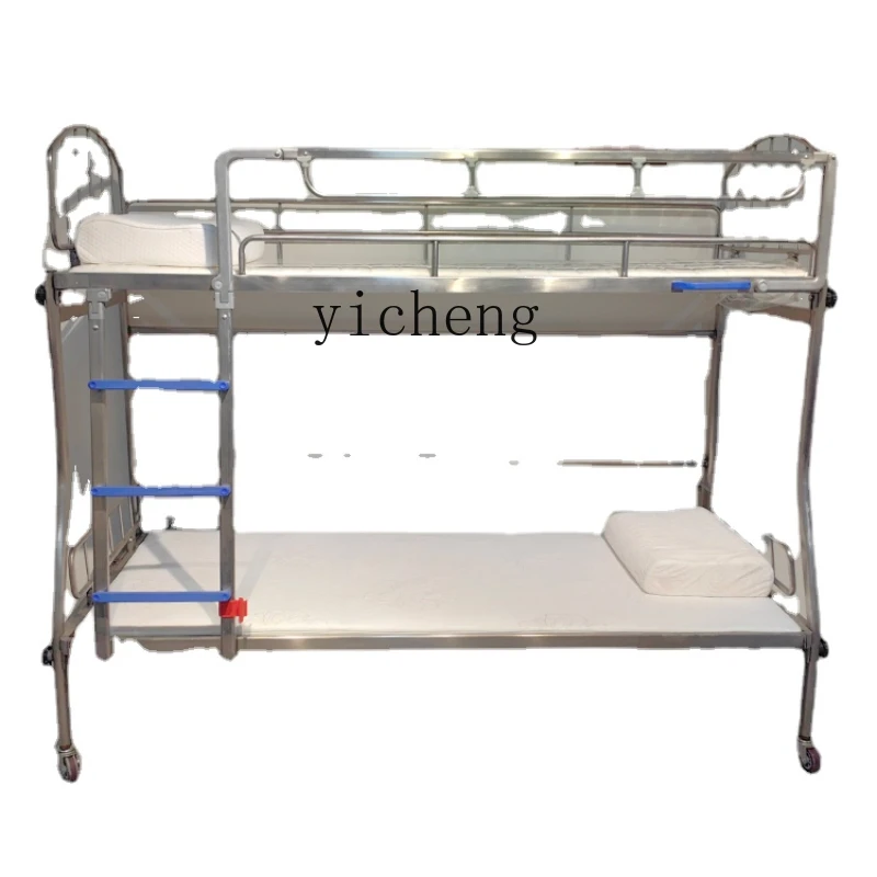 Zk Double-Layer Folding Multi-Functional Stainless Steel Bedroom Study Space-Saving High and Low Bed