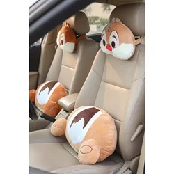 Cojín trasero de Disney para decoración de coche, almohada de Chipmunk Chi Titi Kawaii Dale