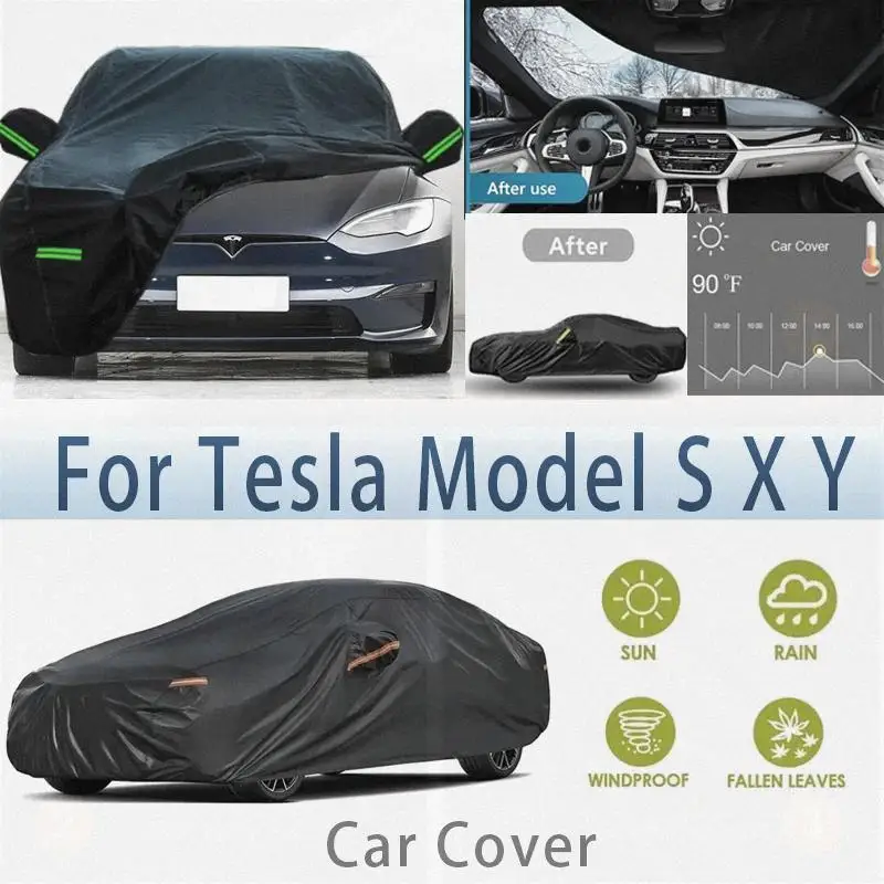 

For Full for Tesla Model S X Y Waterproof Dustproof Outdoor Protection Sunshade Exterior Car Accessories Car Covers