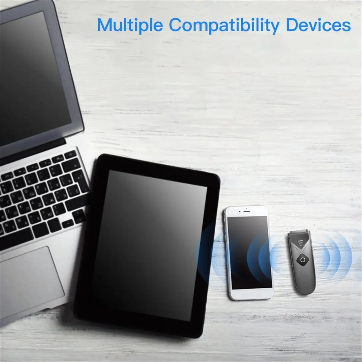 Latest ABBQ-Mini Portable 1D 2D Bluetooth Barcode Scanner QR Code Screen Image Reader PDF417 Data Matrix USB Wired Scanning Dong