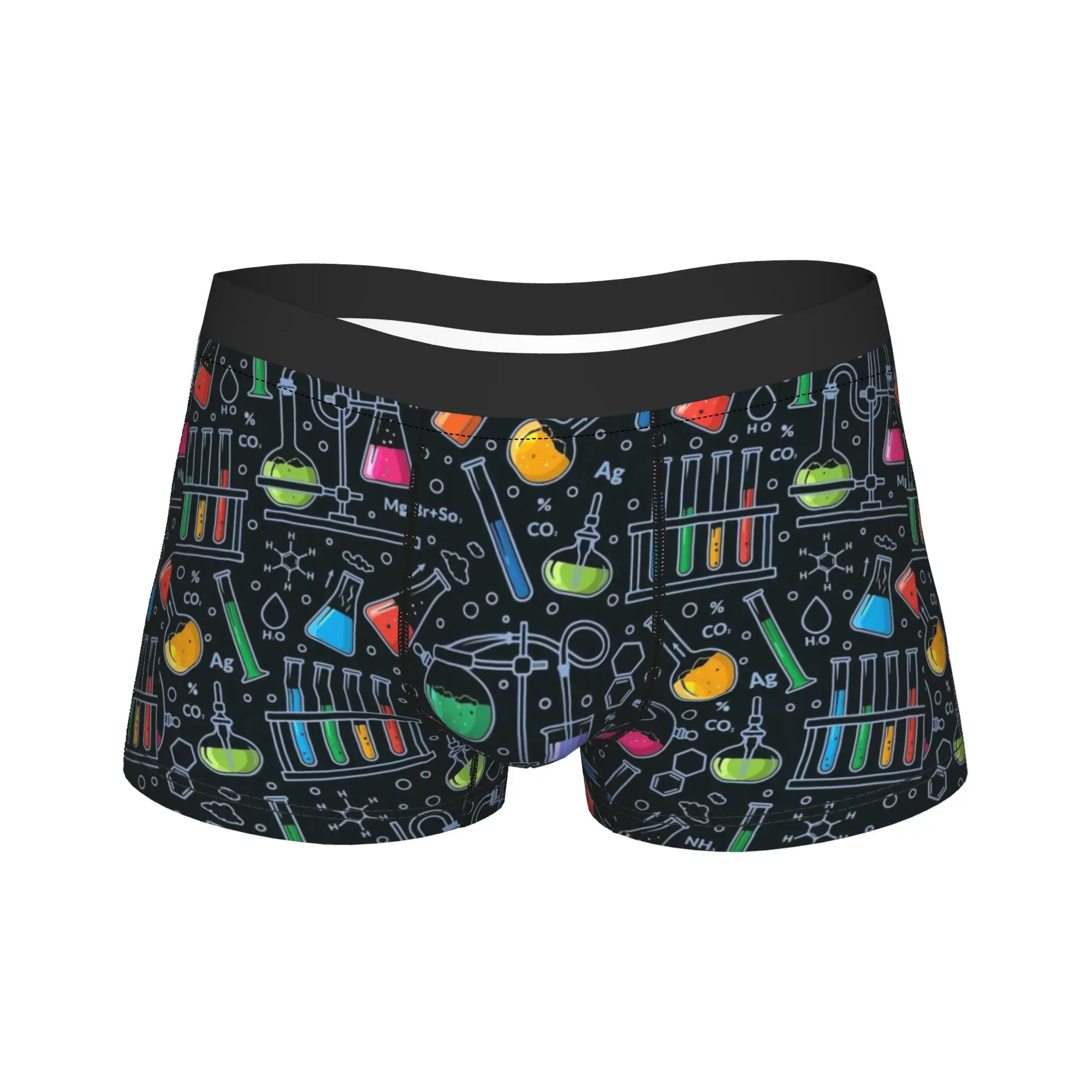 Chemistry Pattern Scientific Designs Underwear  Classic Panties Print Shorts Briefs For Males Pouch Plus Size Boxershorts