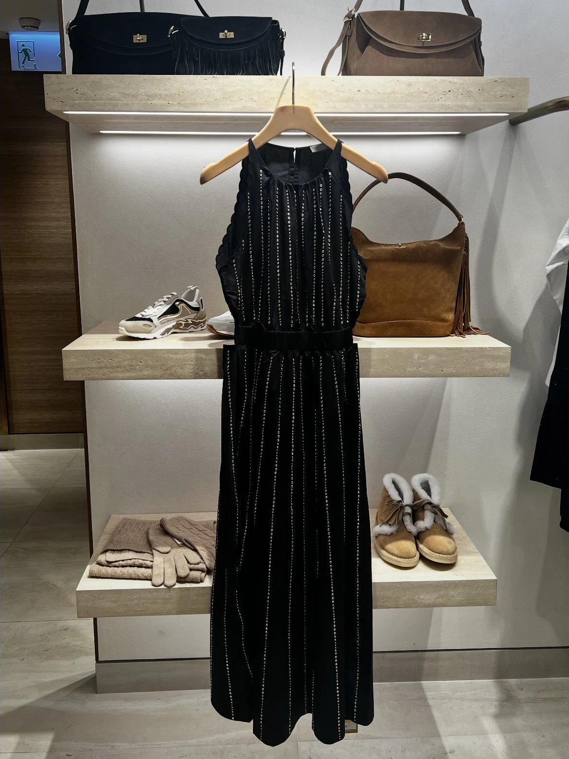 Heidd Long Diamond Embellished Sleeveless Dress Elegant A-Line Silhouette Formal Occasion Ready-to-Wear Summer 2026 Collection