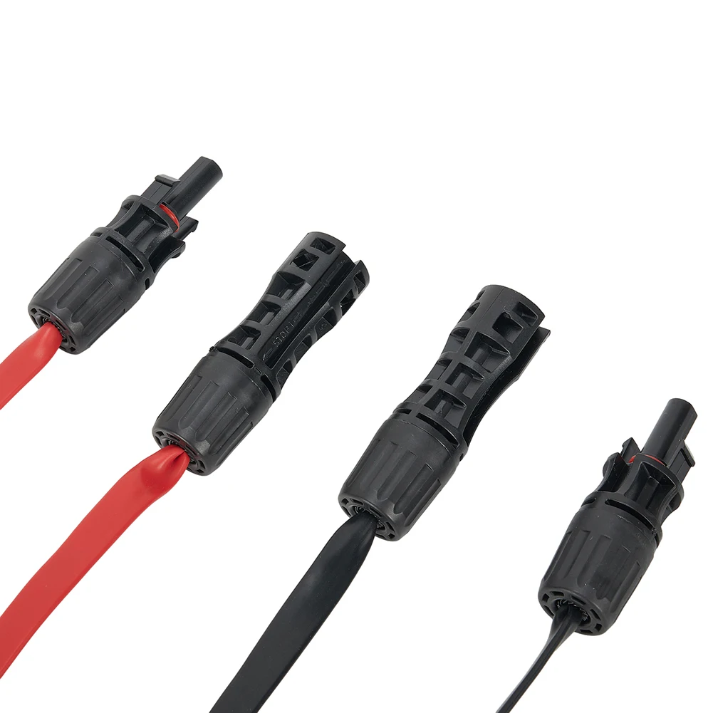 Flexible Flat Cable Flat Solar Cable 100cm Length Compatible With PV Connectors Copper Wire Core For Casement Installation