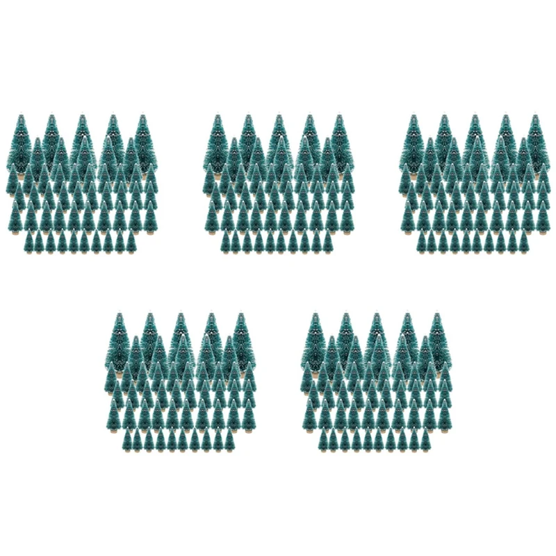 250PCS Miniature Artificial Christmas Tree Small Snow Frost Trees Pine Trees Christmas DIY Party Decoration Crafts