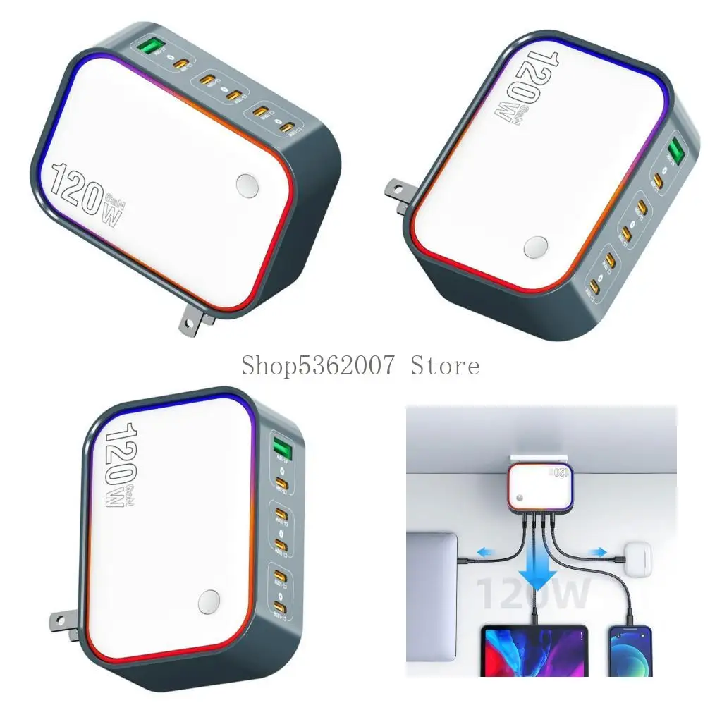 5C1A Desktop Charging Intelligent Power Distribution Fast Charging Adapter 40JB