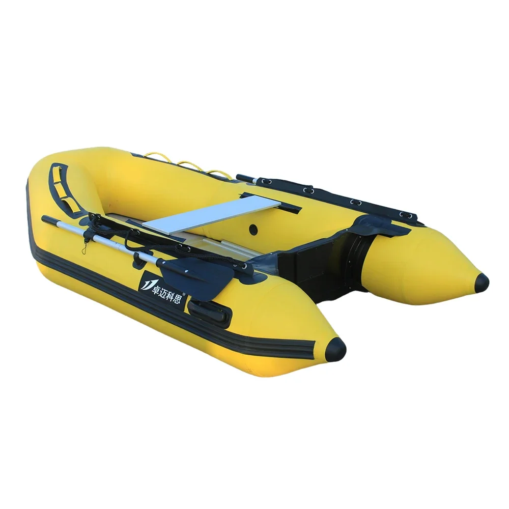 

PVC Inflatable Boats 2 Person Fishing Kayak Rowing Rafts Dinghy with Motor Bracket Hole for Water Sports