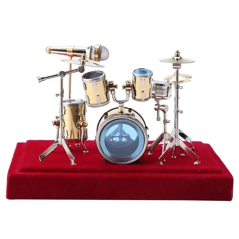 for  Gold Plated Mini Drums Small Musical Instruments Percussion Toy  Kids Beginners Practice Decoration