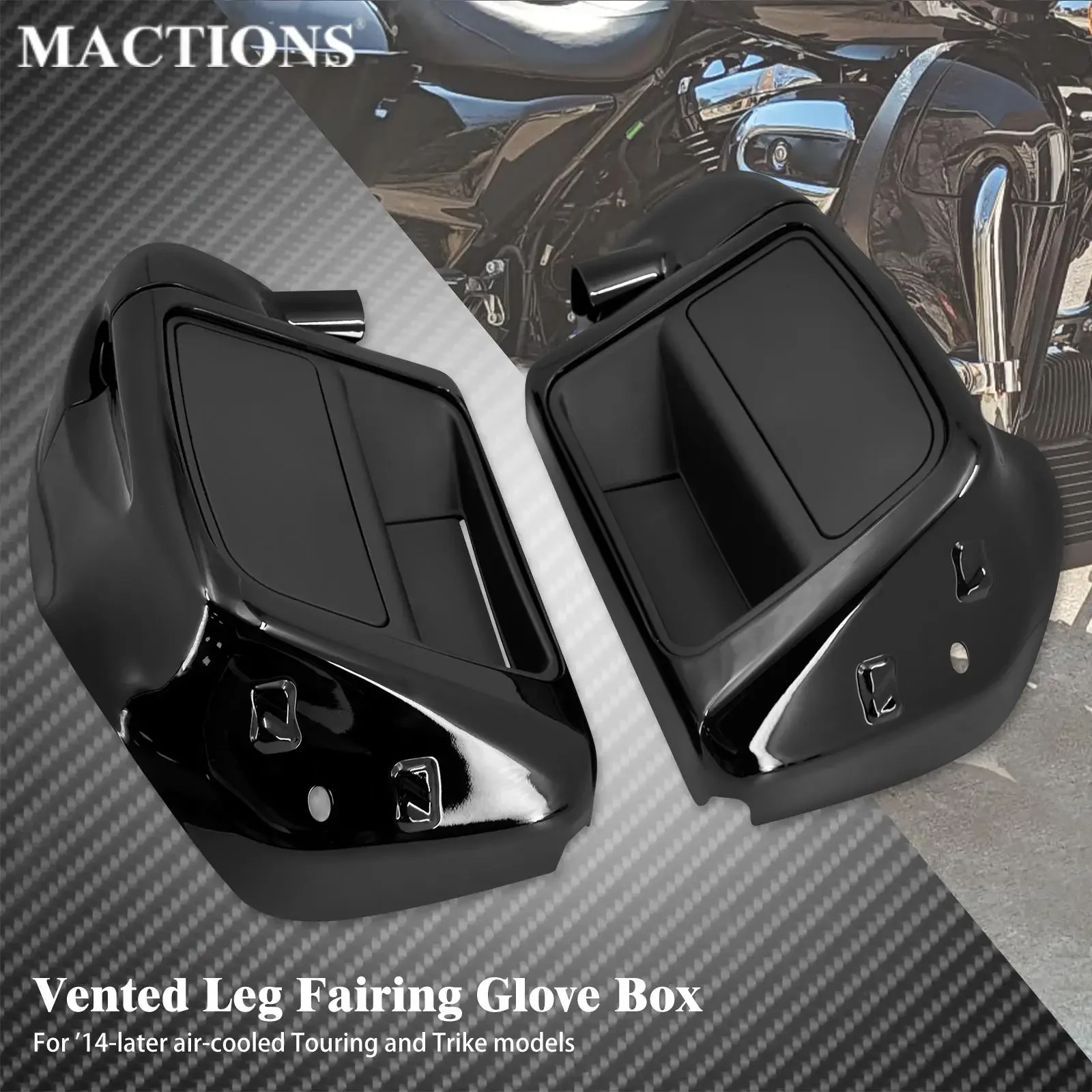 Motorcycle Lower Vented Box Leg Gloves Fairing Cover For Harley Touring Road King Street Electra Glide FLTRX FLHR CVO 2014-2023