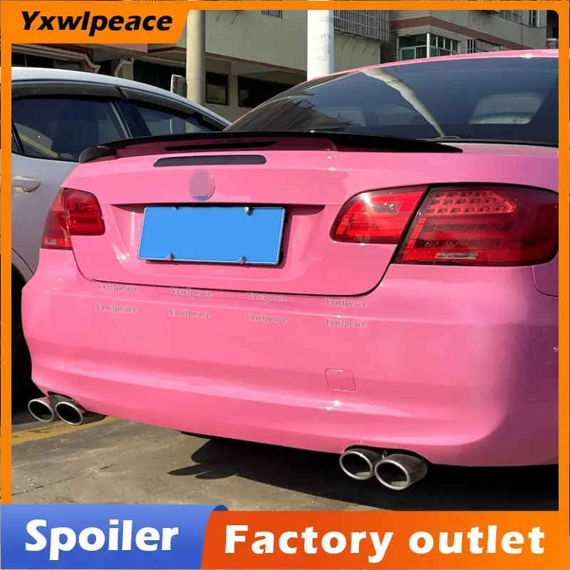 For BMW E92 E93 Series 2 Door Coupe E92 M3 High Quality ABS Plastic Rear Trunk Spoiler P Style 2005 2006 2007 2008 09 10 11 2012