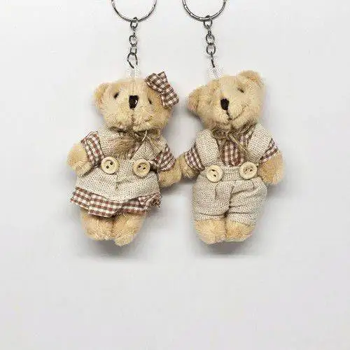 Double Plush The Teddy Bears Keychain Cute Girls Boys Toy teddy bear
