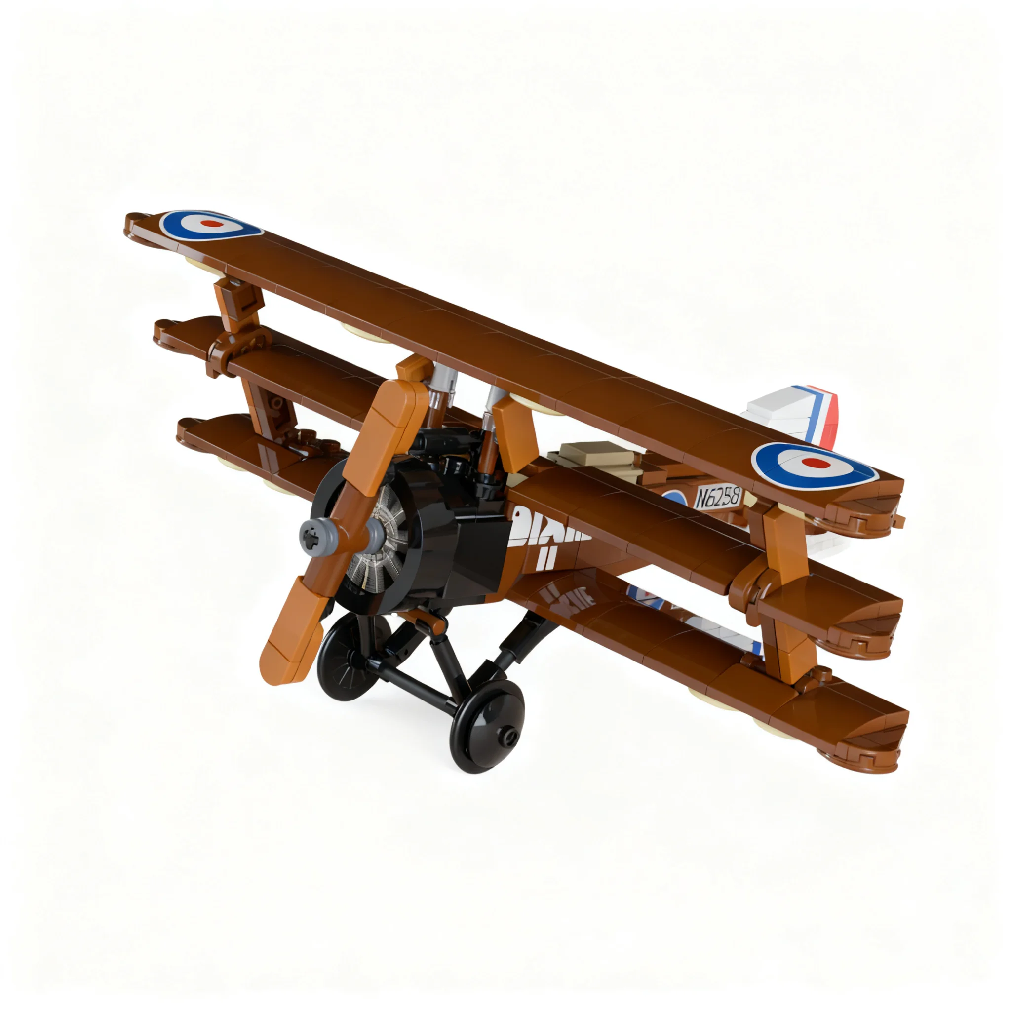 279 pièces, modèle de triplane Sopwith MOC – blocs de construction d’un avion de chasse britannique de la Première Guerre mondiale, jouet d’architecture, cadeaux de Noël, outil éducatif et stimulant de la créativité.