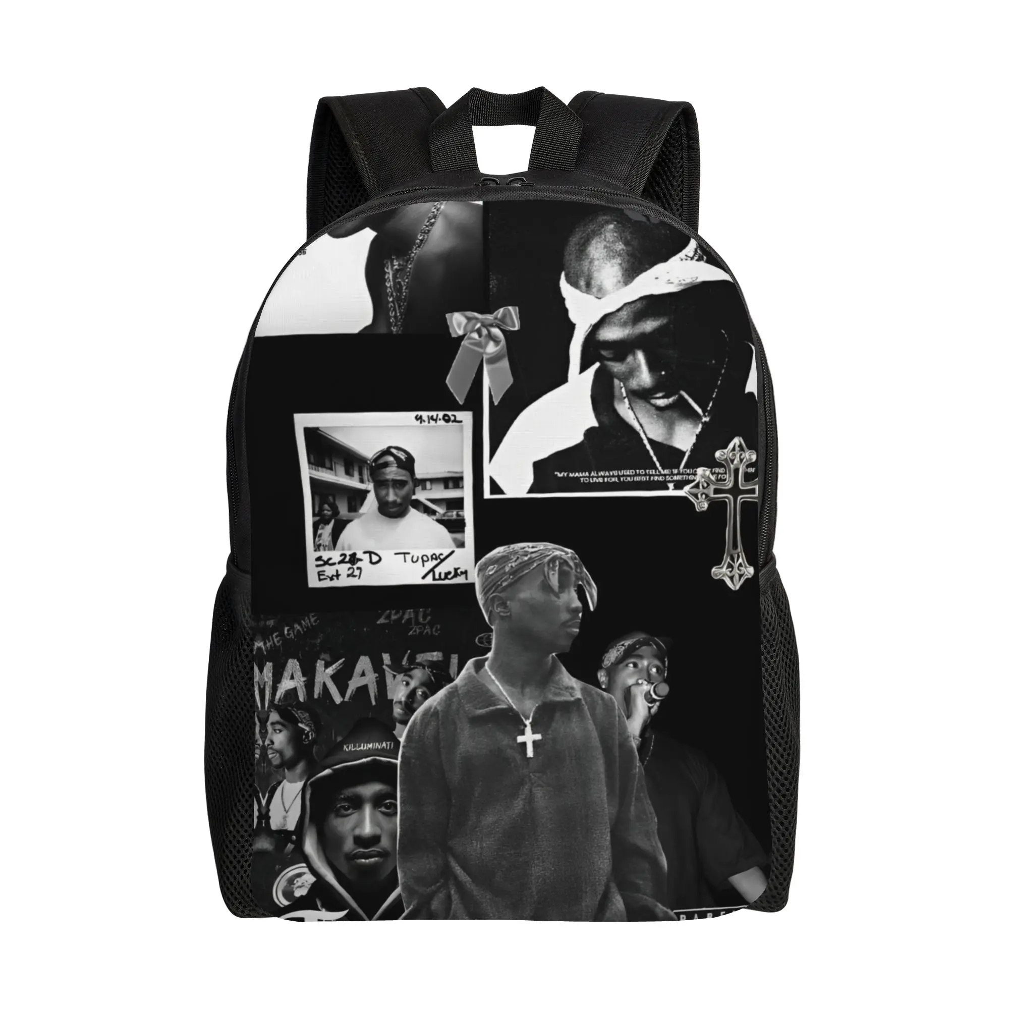 

Стильный рюкзак Tupac для активного отдыха, работы, школы, в стиле хип-хоп, для мужчин и женщин, сумка для ноутбука, компьютерная сумка через плечо