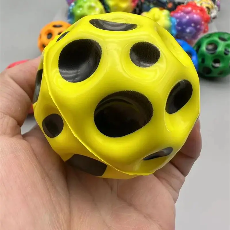Pelota antiestrés para niños, pelota que rebota de alta resistencia extrema, pelota antiestrés de goma antigravedad de PU, juguetes para niños, juegos de fiesta en interiores y exteriores
