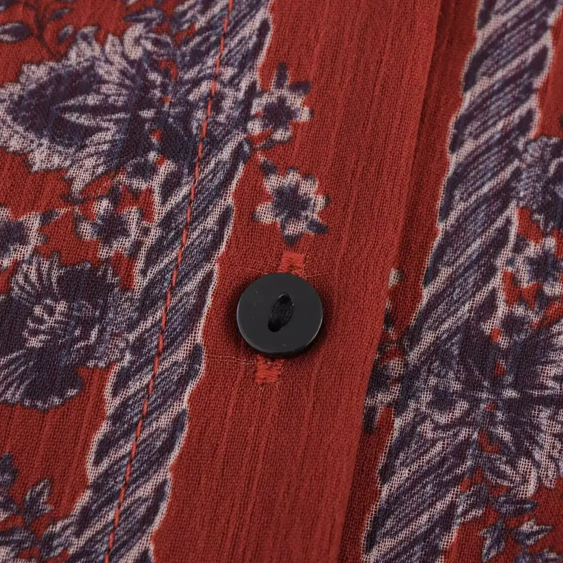 4 farben 2025 BOHO Frauen Blume Drucken O hals Offene Tasten Chiffon Hemd Kleid Ethnische Elastische Taille Puff Sleeve Midi Kleider robe