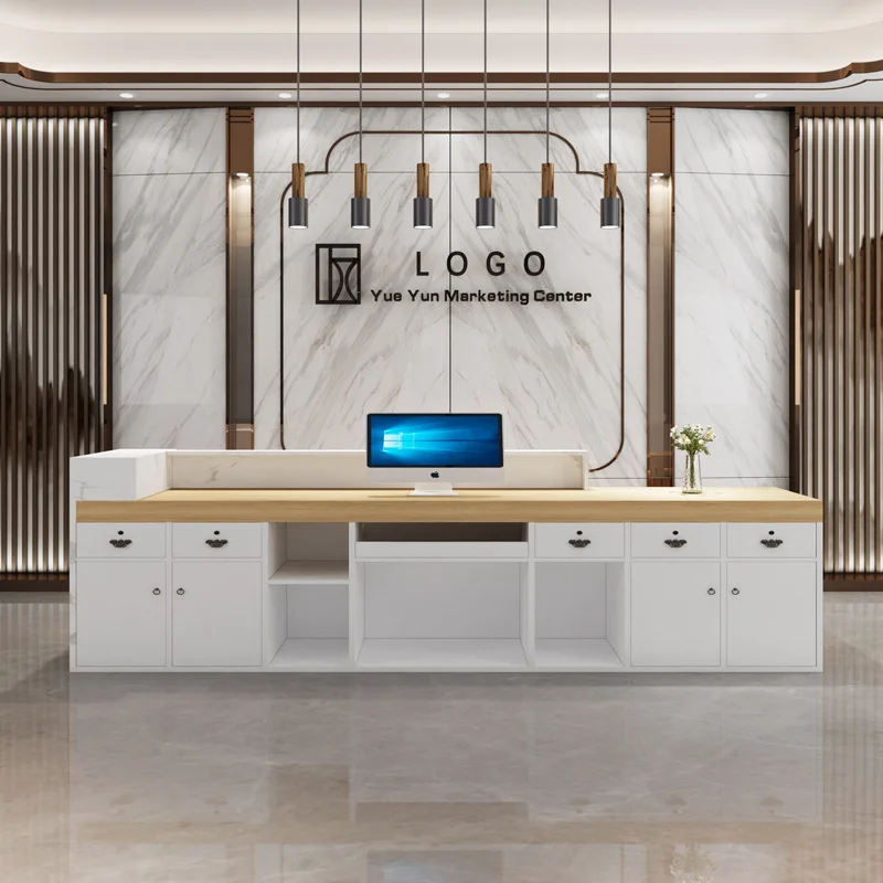 Meja Kasir Resepsionis Toko Pakaian Vintage, Meja Kasir Lembaga Pelatihan, Perabot Resepsionis JT40C