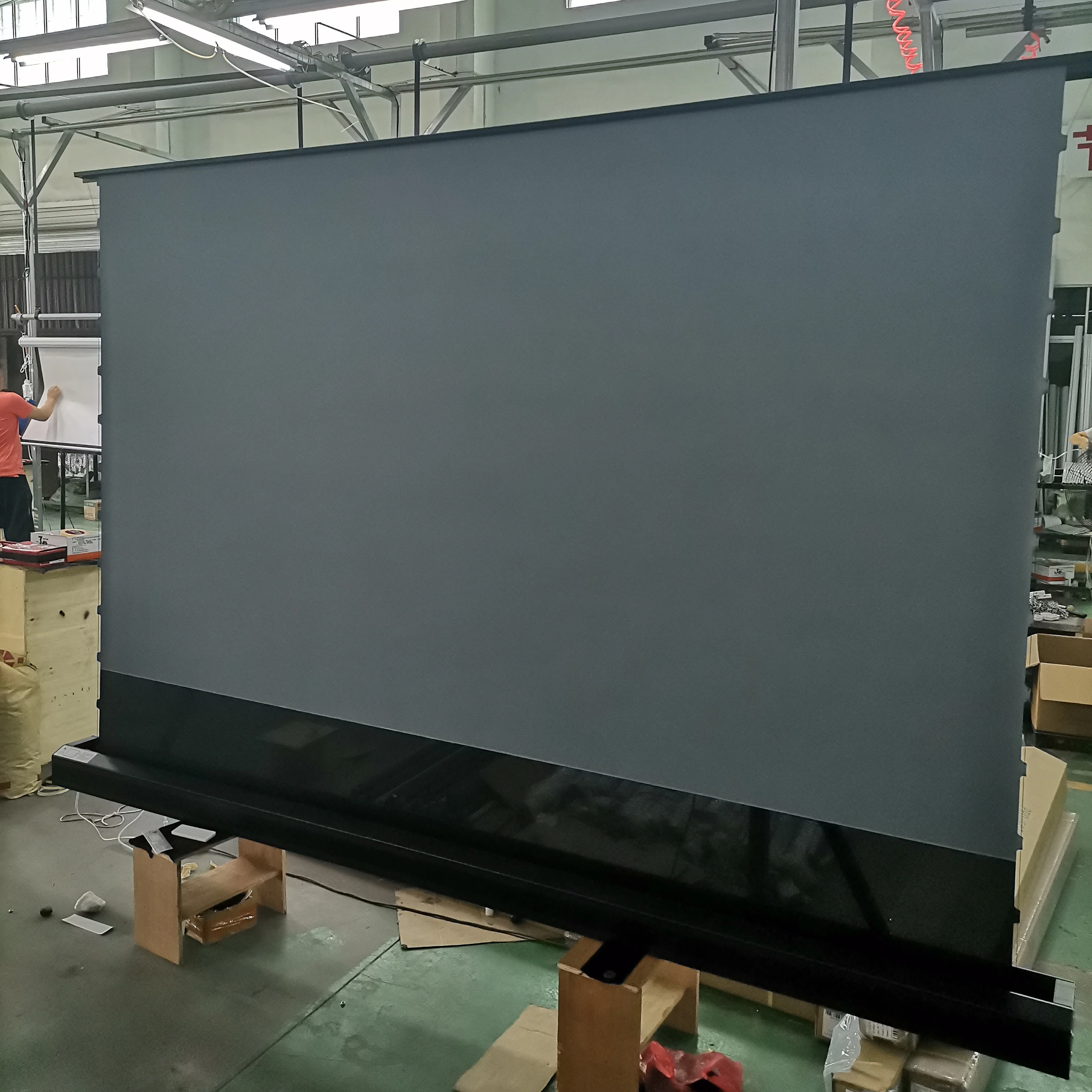 

New Home Use 133" T-Prism SBSP Floor Rising ALR Projector Screen UST Motorized Floor Rising Projector Screen