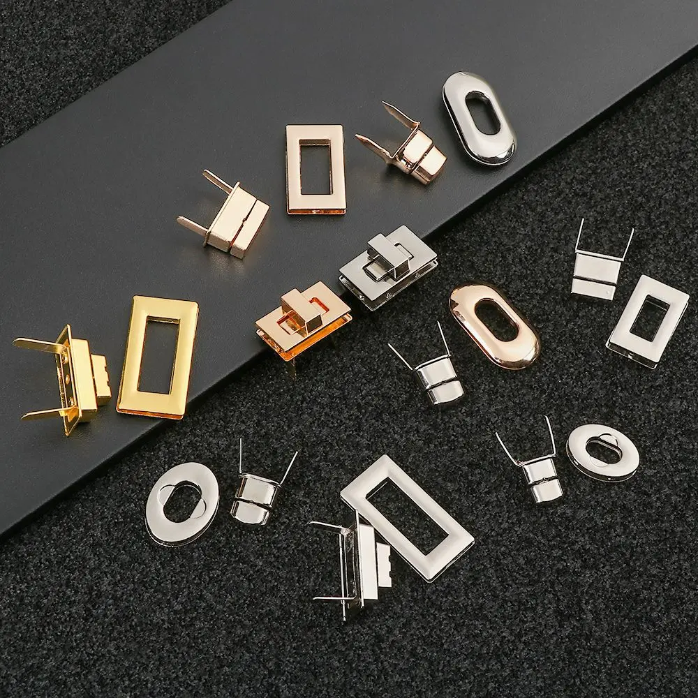 1Pc Rectangle Egg Turn Twist Lock Metal Buckle DIY Handbag Purse Hardware Closure Locks Clasp Closure Bag Part DIY Accessories