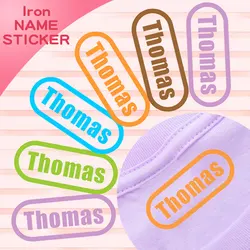 Custom Heat Transfers Name Sticker Personalized Washable Clothes Ironing Stickers Iron-on Labels Fabric Clothing Babysuit Tags