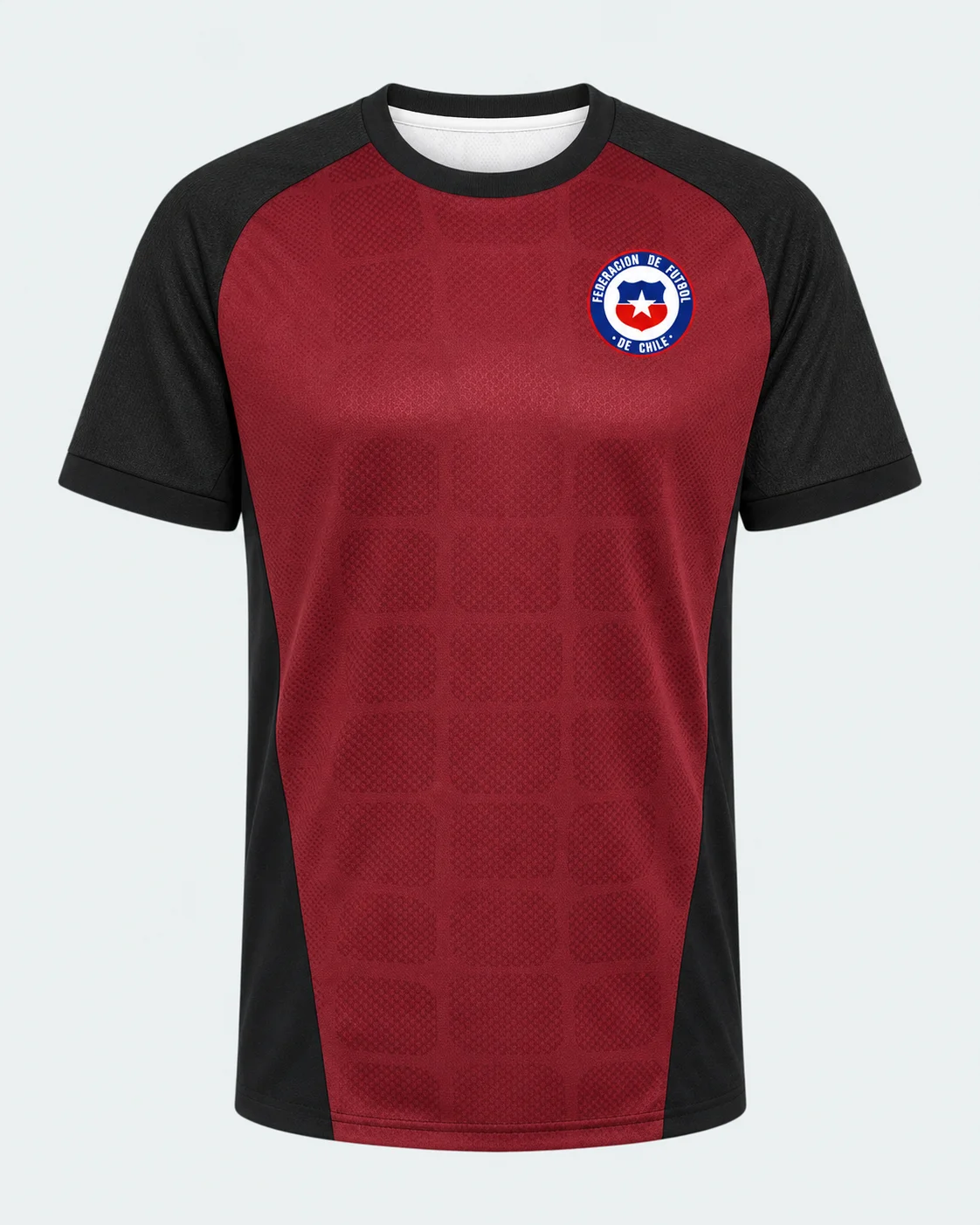 Chile 26-27 Heim-Fußballtrikot Rot Herren Rundhalsausschnitt Kurzarm Fan Match Training – Detail 3