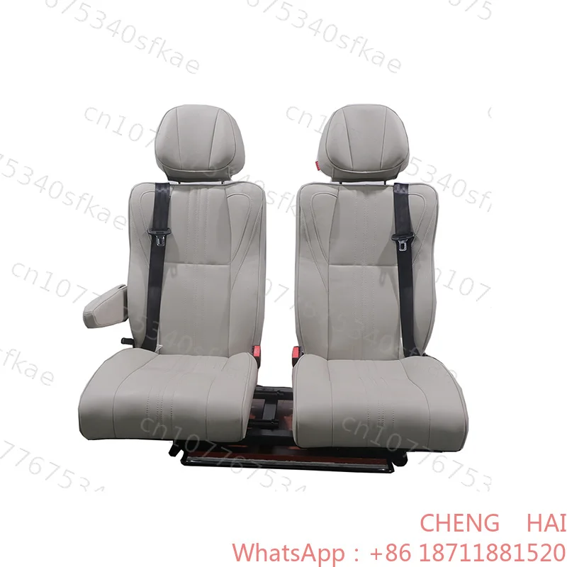 Customized CHENG HAI Two Swivel Single Leather Seats with Pull-Out Feature for Extra Room Sprinter Van Conversion Removable Jump