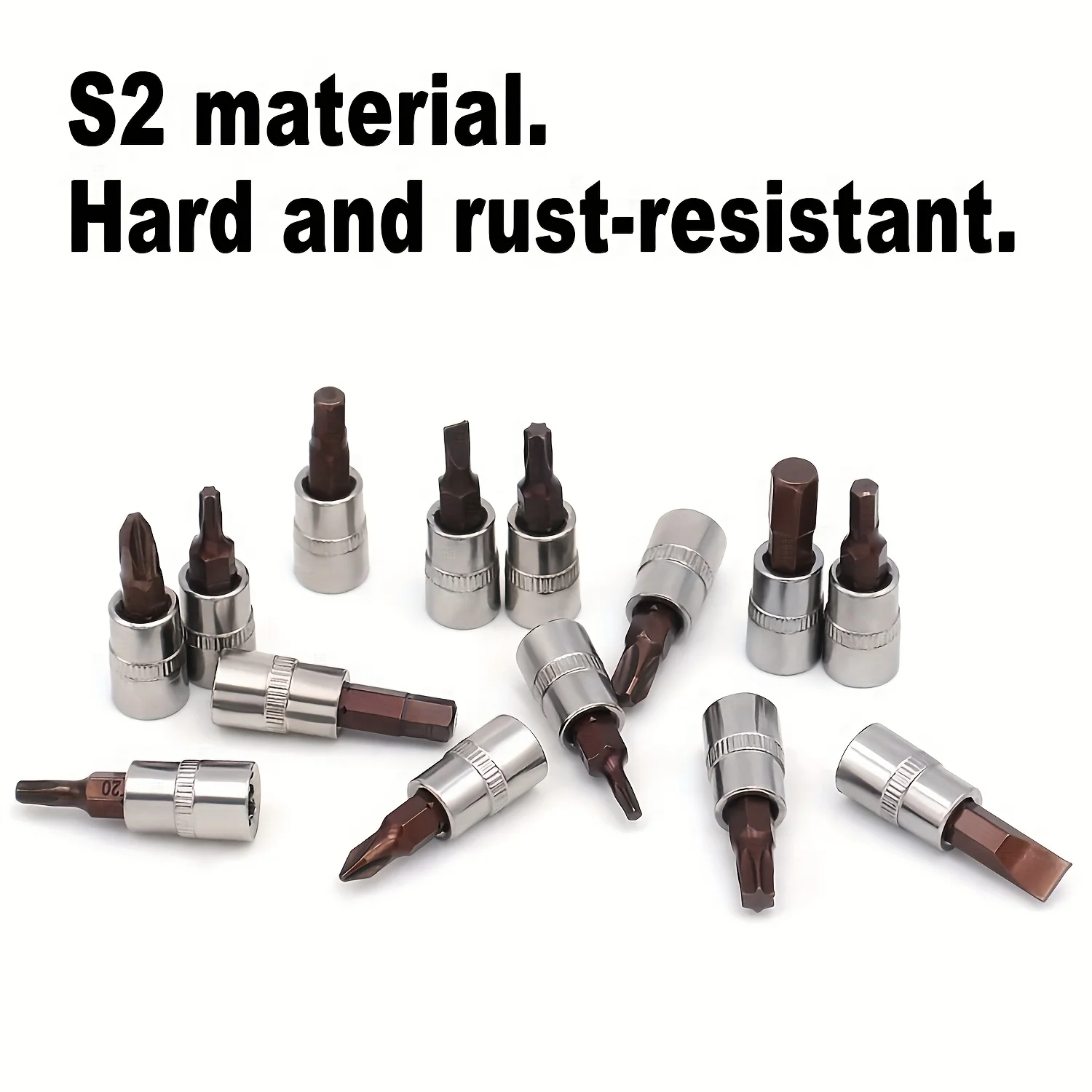 Handwerkzeuge 29-teiliges Schlagsteckschlüsselsatz mit 1/4-Zoll-Antrieb, metrisch 4–14 mm, robustes EVA-Schaumblech, passend für perfektes Werkzeug – Detail 6