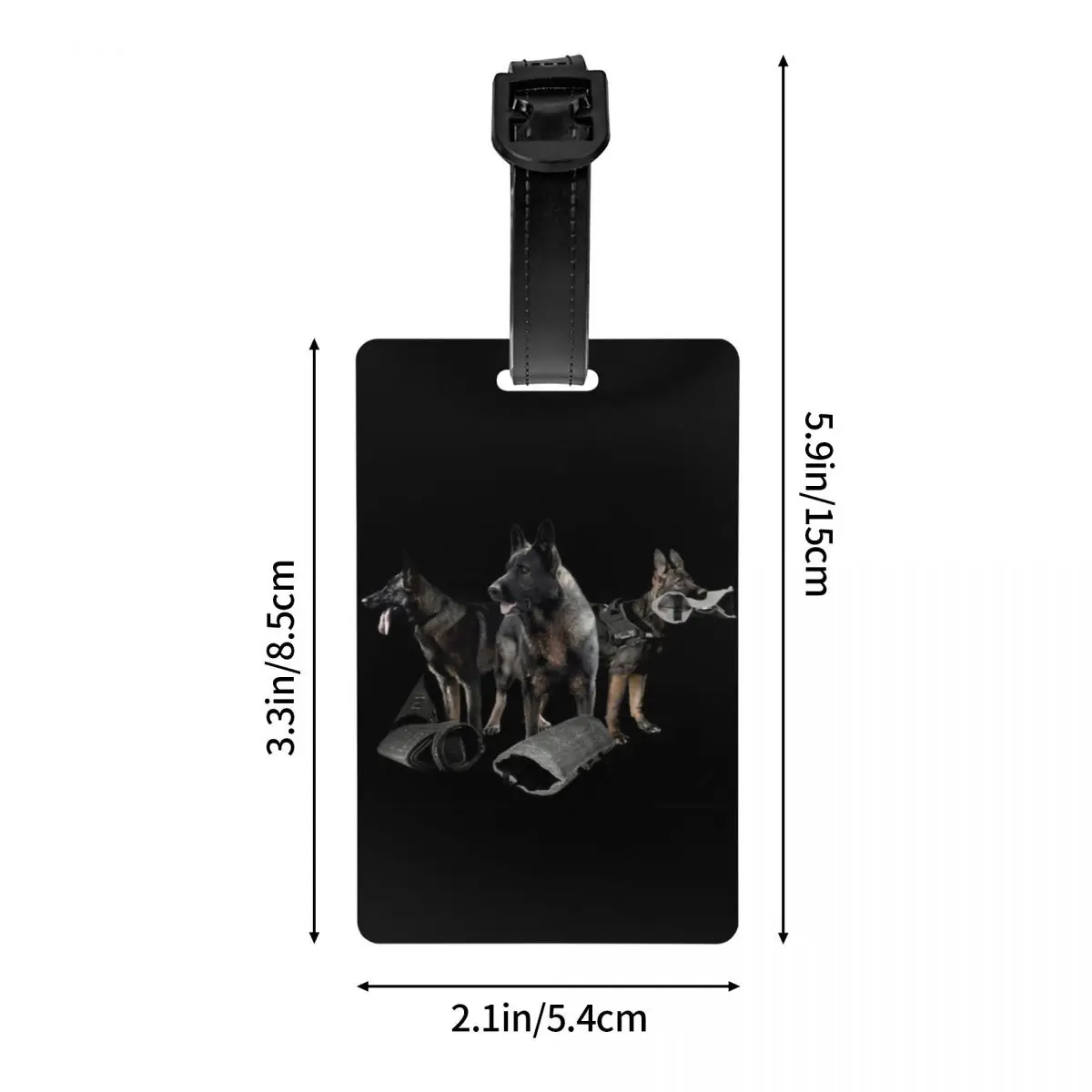 German Shepherd Dog Luggage Tag Alsatians Suitcase Baggage Privacy Cover ID Label