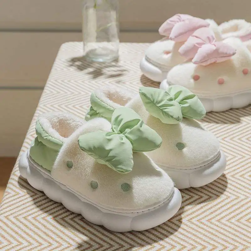 

2025 New Autumn & Winter Postpartum Slippers for Home Use: Soft Soles, Anti-Slip, Warm, with Padded Heels, Women's Edition