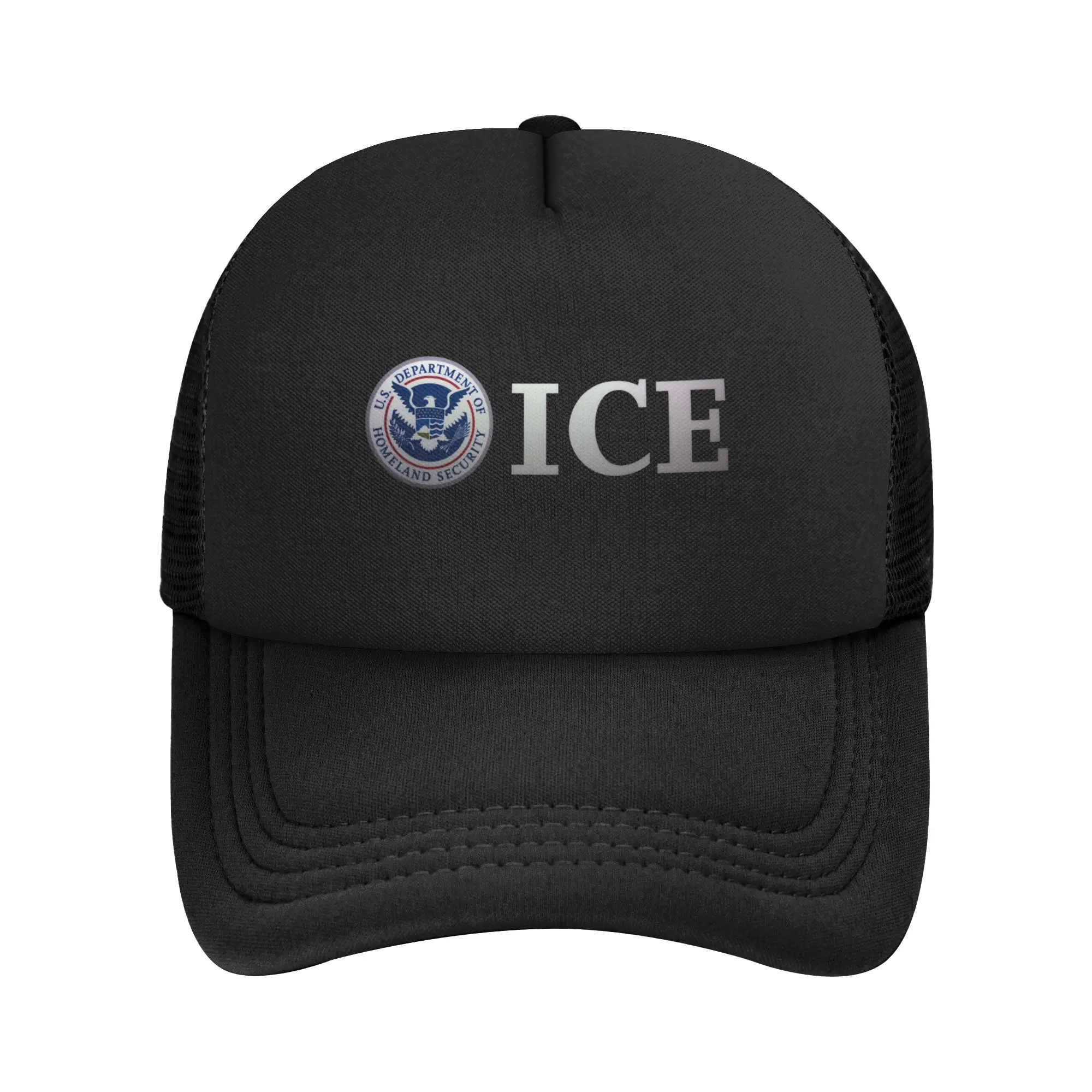 Immigration and Customs Enforcement ICE Trucker Cap Mesh Baseball Caps Snapback Caps  Hat Sun Caps Adjustable Fishing Hat