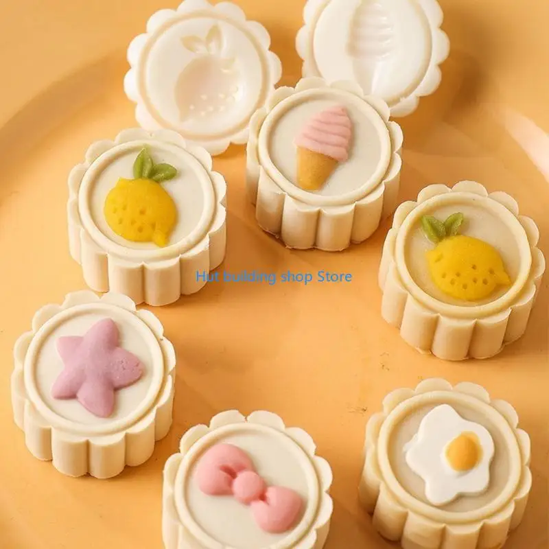 

T21C 25g Plastic Mooncake Stamps Mooncake Moulds DIY Baking Accessories Kitchen Tool